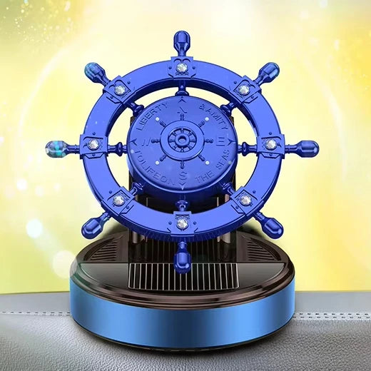 GPRGIT Solar Aromatherapy Steering Wheel Helm Car Perfume Lasting Fragrance Dashboard Ornament