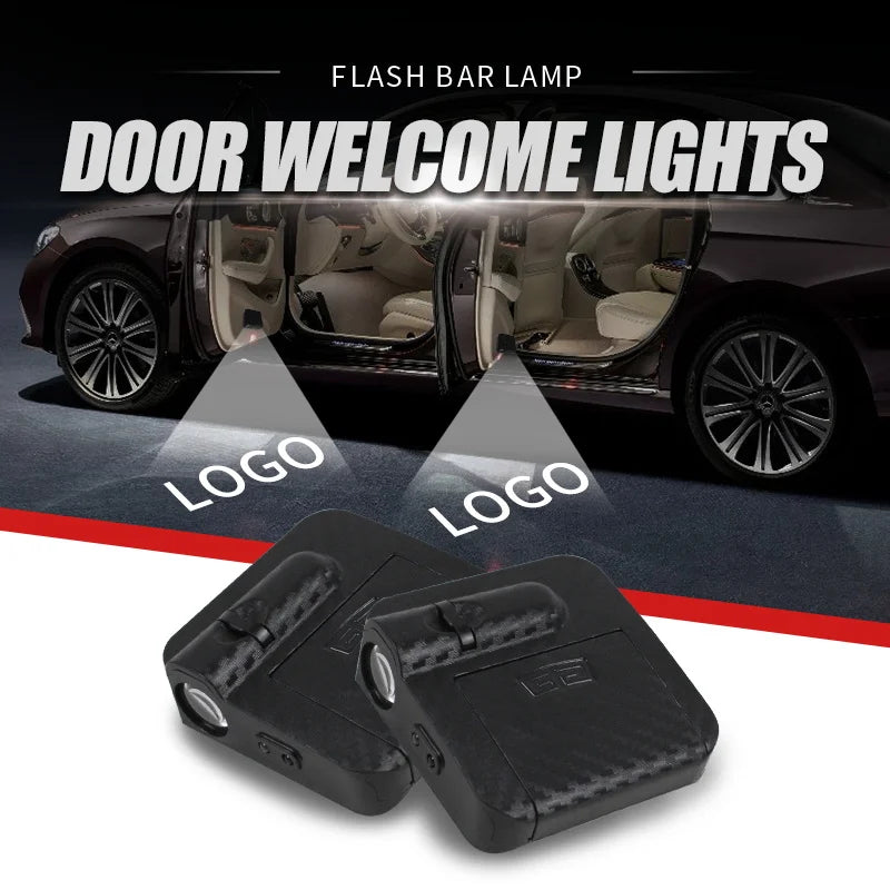 GPRGIT Wireless LED Car Door Welcome Logo Light Ghost Courtesy Projector Step Lights