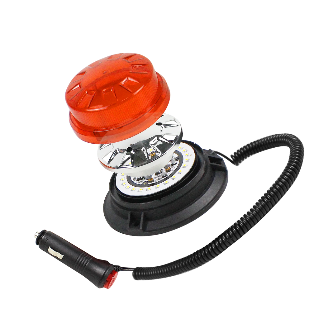 New 12V 24V LED Warning Strobe Light Magnet Flashing Beacon for Truck Trailer School Bus