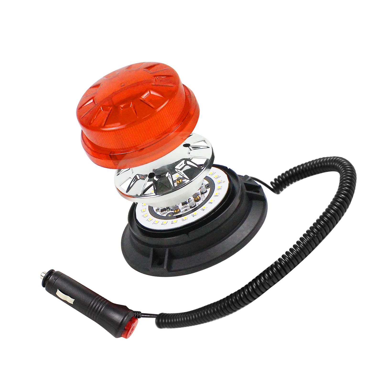 New 12V 24V LED Warning Strobe Light Magnet Flashing Beacon for Truck Trailer School Bus