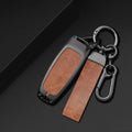 GPRGIT Car Smart Key Case Cover for Audi A6 A7 A8 E-tron Q5 Q8 C8 D5 Leather Keychain Keyless Holder Interior Accessories