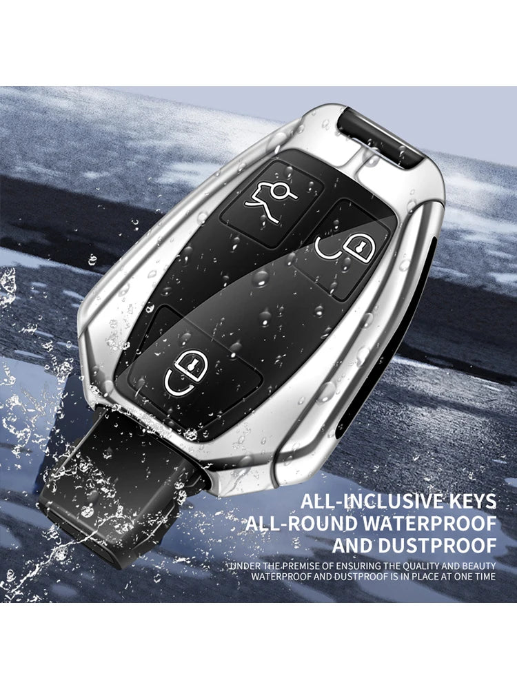 GPRGIT Zinc Alloy Leather Car Key Case Cover for Mercedes Benz a B C S Class AMG GLA CLA GLC W176 W221 W204 W205