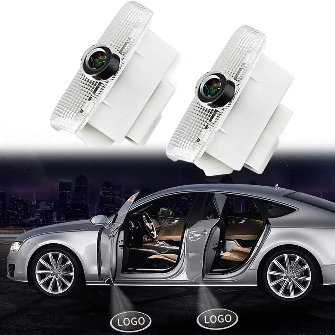 GPRGIT LED Car Logo Lights Ghost Light Door Light Projector Welcome Accessories Emblem Lamp for Infiniti