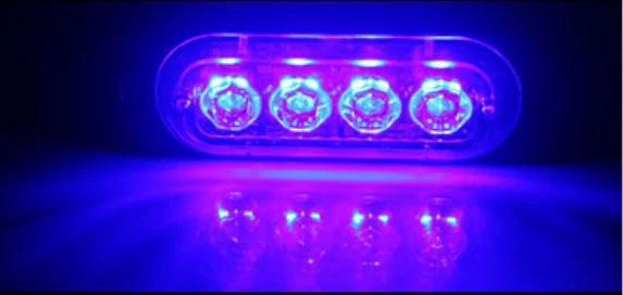 GPRGIT 2020042002 12v Emergency Vehicles Car 4 LED Flash Light Amber Red Blue Truck Strobe LED Flashing Warning Light