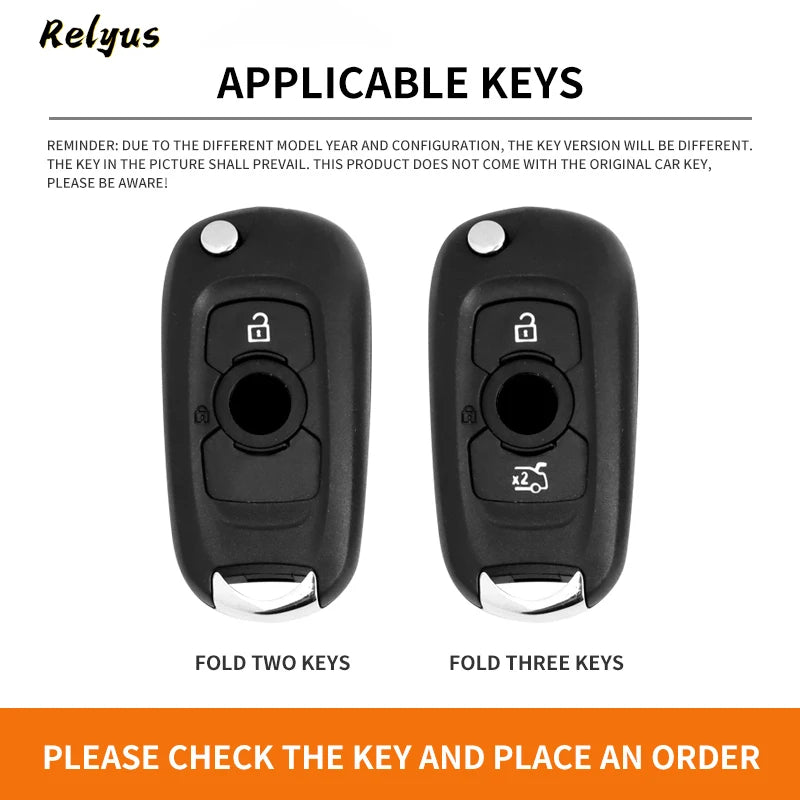 GPRGIT Metal Leather Car Key Case Cover for Buick VERANO ENCORE GX GL6 for Opel Vauxhall Astra K Corsa E
