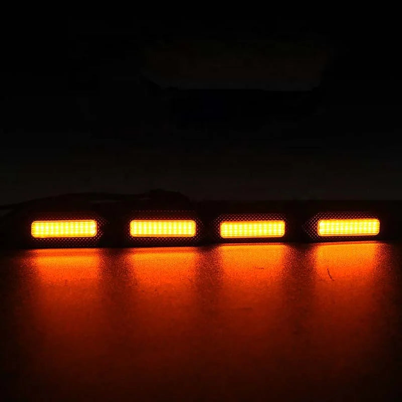 GPRGIT 4-Piece LED Grille Light for 2024 Toyota Tacoma - DRL Yellow/White Fog Warning Light