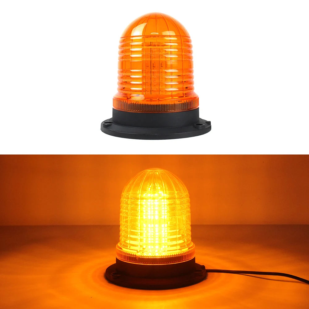 Amber 40 LED Strobe Light Magnet Warning Beacon Lights 3 Flashing Modes for Vehicle Truck Tractor Golf Carts 12V