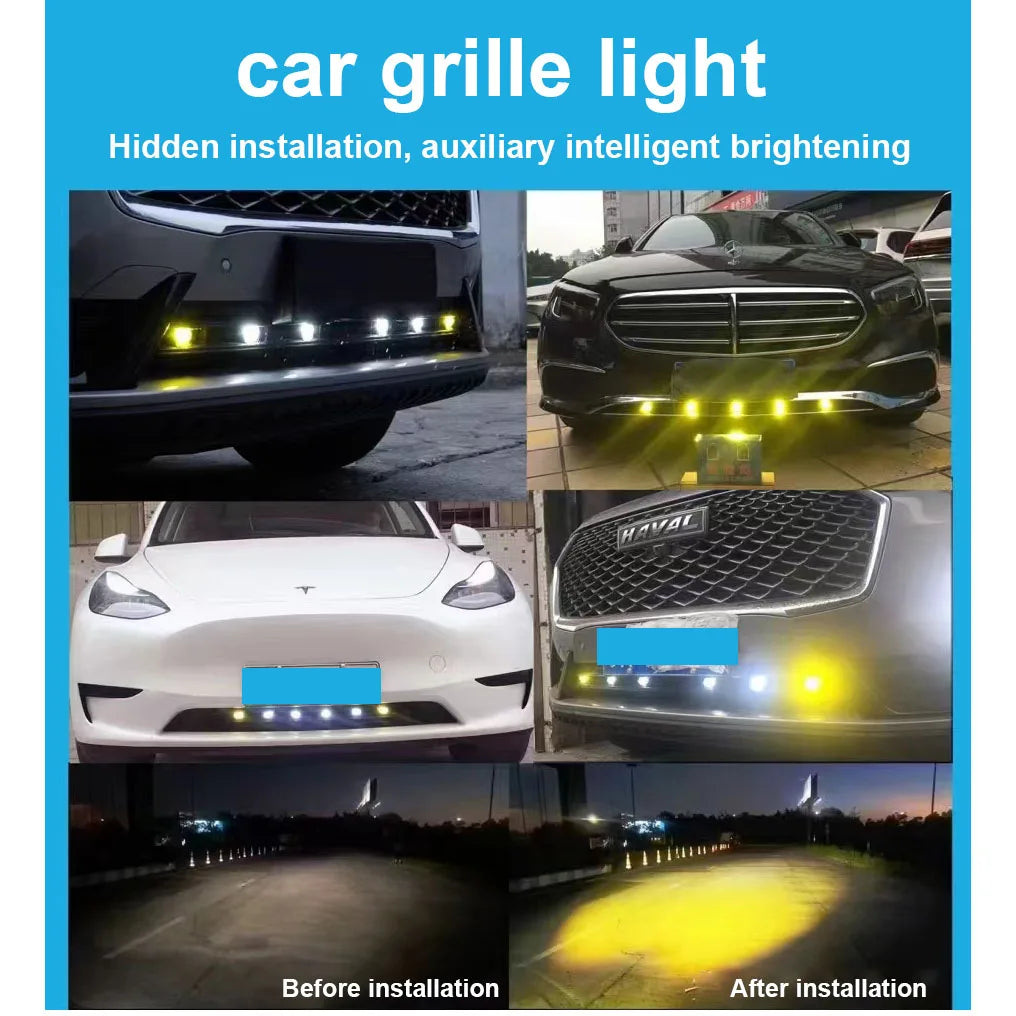GPRGIT 90W LED Grille Spotlight Kit (6-Piece) - Off-Road Fog Work Light for SUV/Truck, IP67