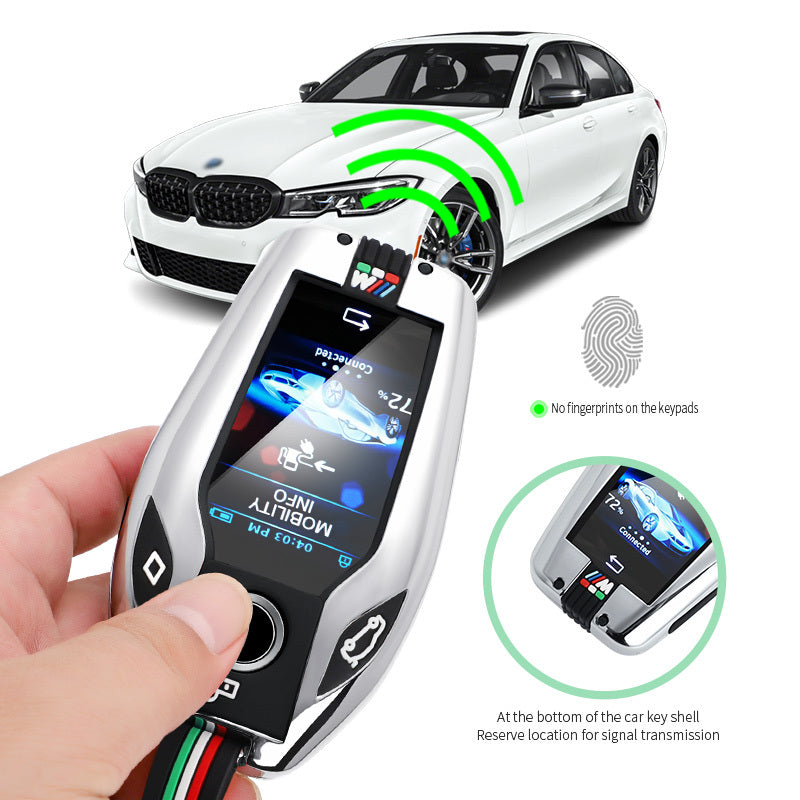 GPRGIT Zinc Alloy Car LED Crystal Display Key Case Fob for BMW 5 7 Series G11 G12 G30 G31 G32 I8 I12 I15 G01 X3 G02 X4 G05 X5 X7