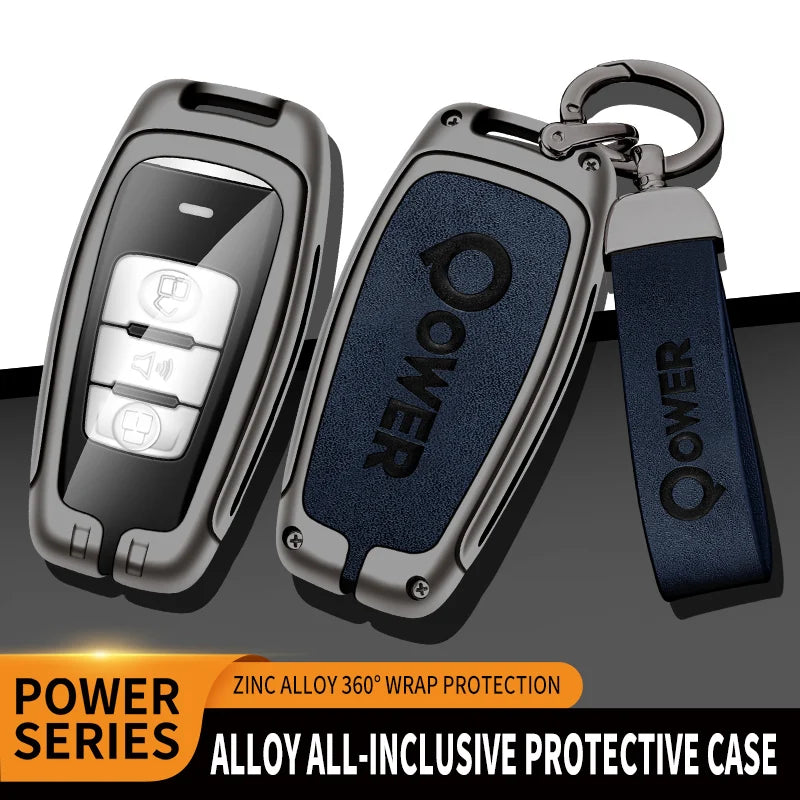 GPRGIT New Design Zinc Alloy Leather Car Key Case Cover for Great Wall Poer Pao Holder Keychain Protector Smart Accessories