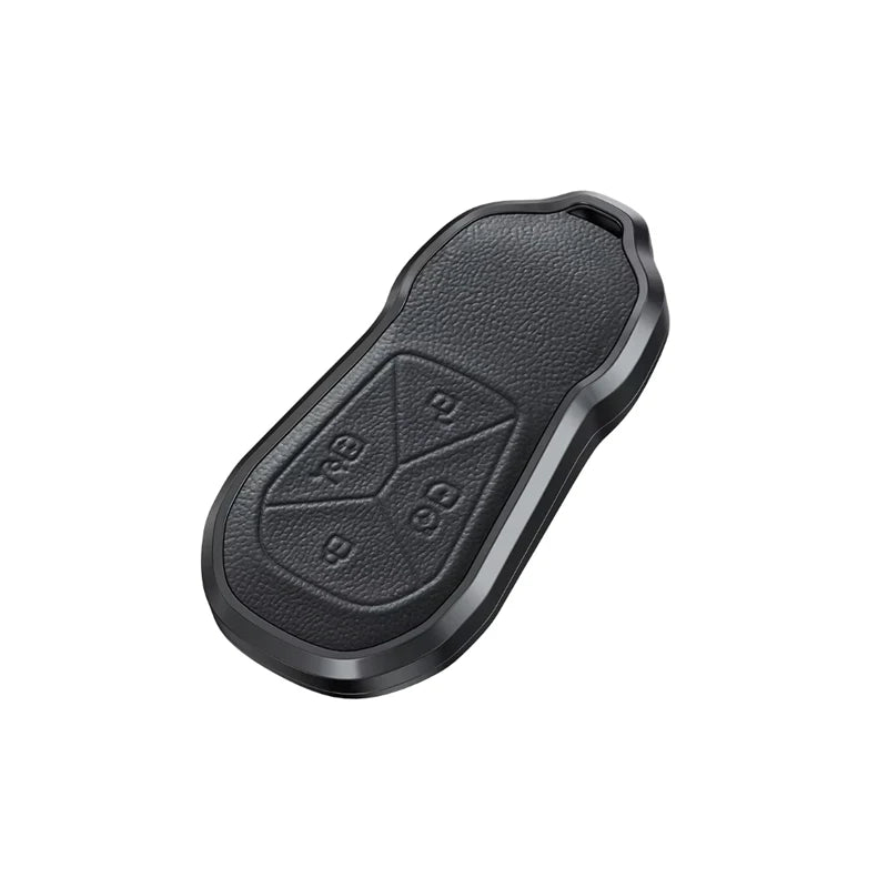 GPRGIT Leather Aluminum Alloy Car Key Cover Case for Xpeng Xiaopeng P5 P7 G9 G3i Smart 4 Buttons Keyless Fob Accessories