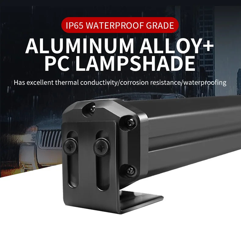 Amber White Red Blue 4 in 1 COB LED Car Grille Strobe Flashing Light Bar Truck Dash Emergency Warning Lamp Bar 12V 24V