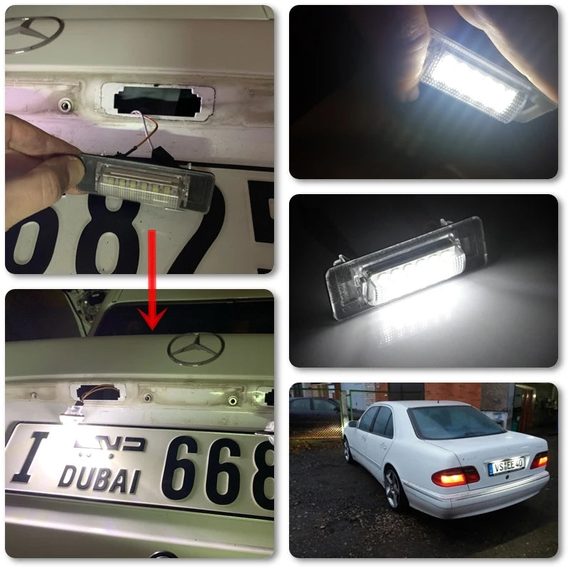 GPRGIT LED License Plate Light for Mercedes-Benz W210 W202 12V 6000K