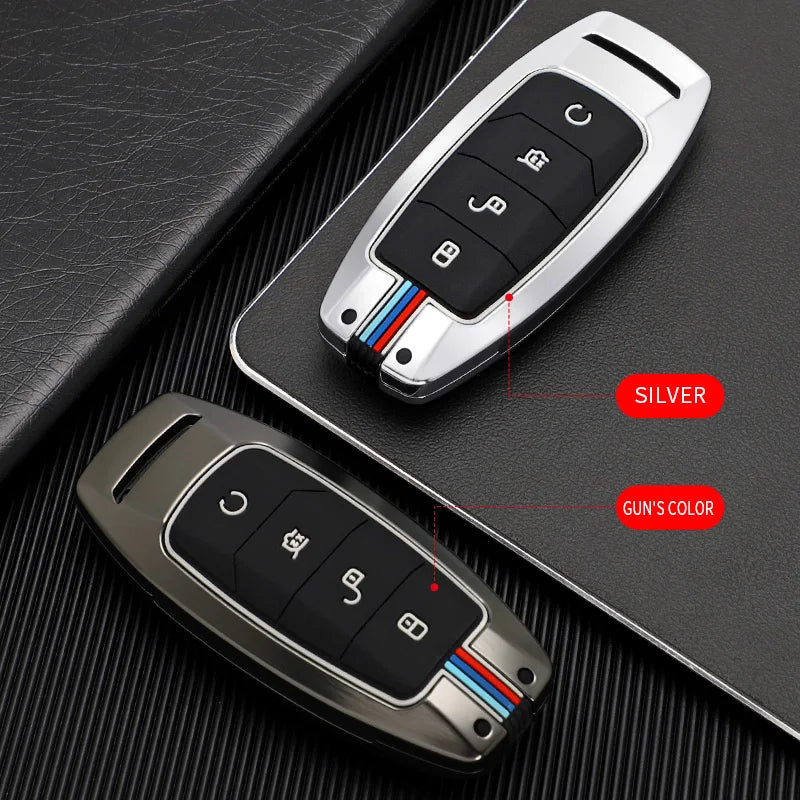 GPRGIT Zinc Alloy Car Remote Key Case for BYD Han Ev Tang Dm Qin PLUS Song Pro MAX Yuan Buckle Protector Shell Holder Fob