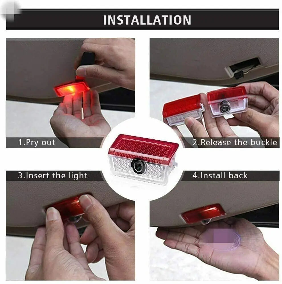 GPRGIT Car Door Light Logo for Mercedes Benz W205 W213 W212 GLC A C E GLC GLS Class
