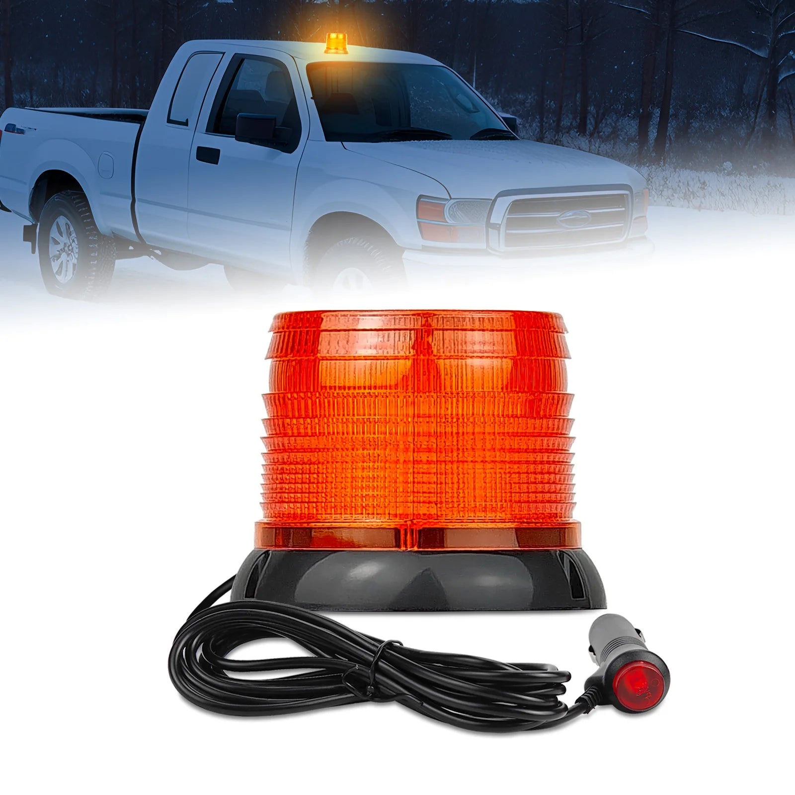 Auto Exterior Lighting System 72 LED COB PC + Aluminum Housing Beacon Strobe Light Yellow Red Blue Flashing Emergency Light