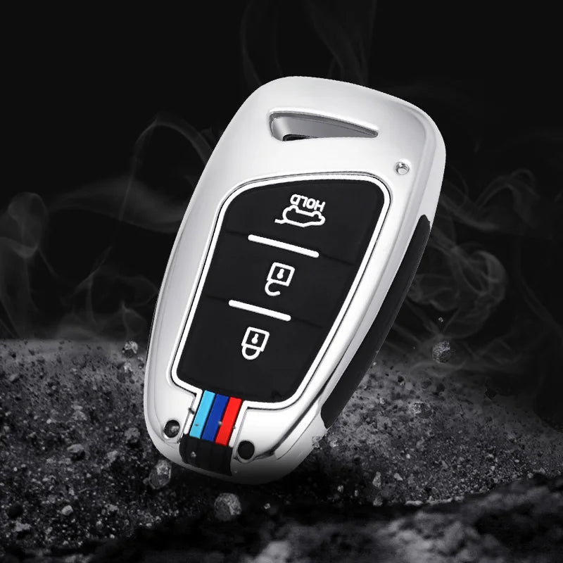 GPRGIT Remote Zinc Alloy Car Key Case Cover for Hyundai Grand Santa Fe IX45 GENESIS EQUUS AZERA 2013 2014 2015 2016 Keyless Accessories