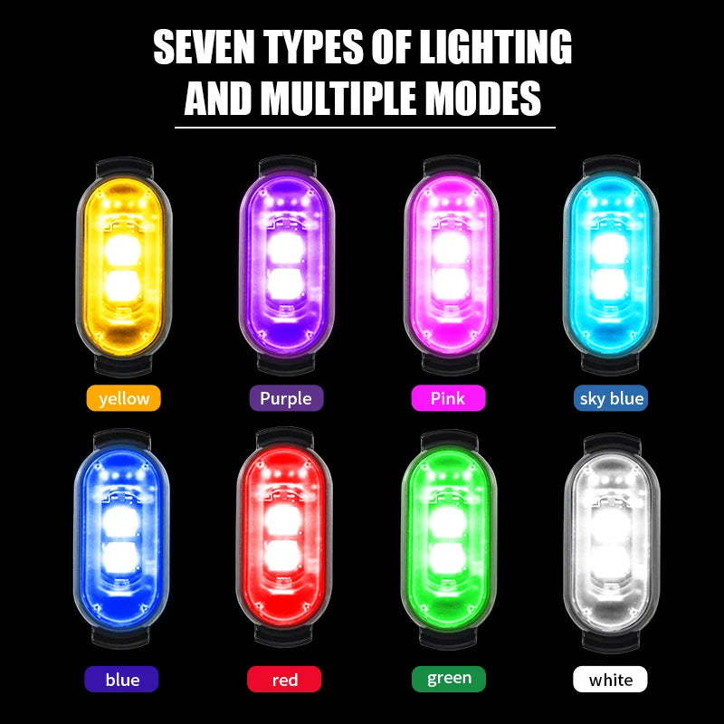 GPRGIT Universal LED Warning Strobe Light Mini Signal Light - 7 Colors - 3V, 5W, Remote Control, Vehicle/Bike/Motorcycle