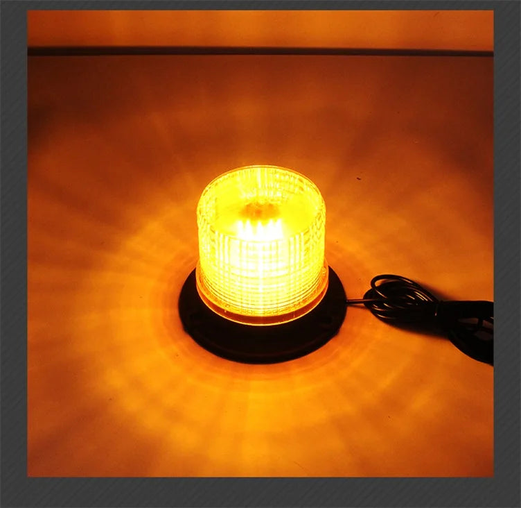 Rotating 40 LED Amber Emergency Strobe Lights Magnet Flashing Warning Beacon Lights for Truck Forklift
