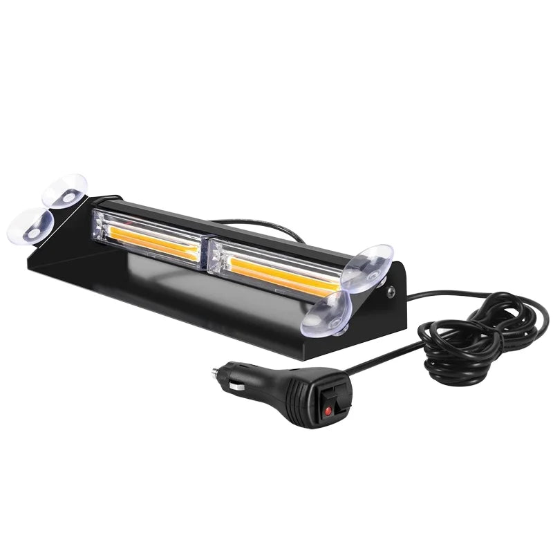 Model 805 Red Blue Yellow LED COB Emergency Flasher Signal Lamp 12V-24V Car Windshield Strobe Warning Light 2 Year Warranty