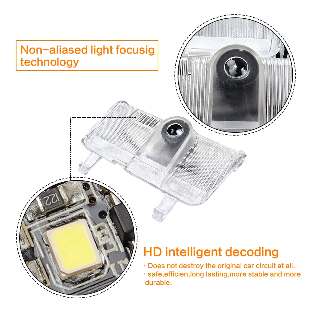 GPRGIT LED Car Door Welcome Bulbs Ghost Shadow Courtesy Warning Lamp for Mazda 6 Atenza 2014-2016, 12V