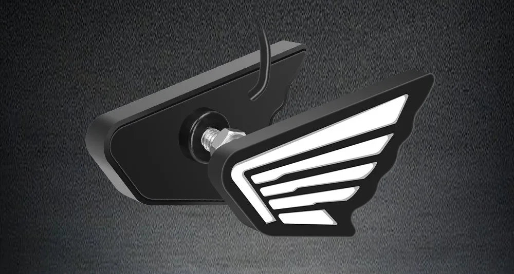 GPRGIT 12V Motorcycle LED Wing Eagle Eye Light IP67 Super Bright Brake Turn Signal