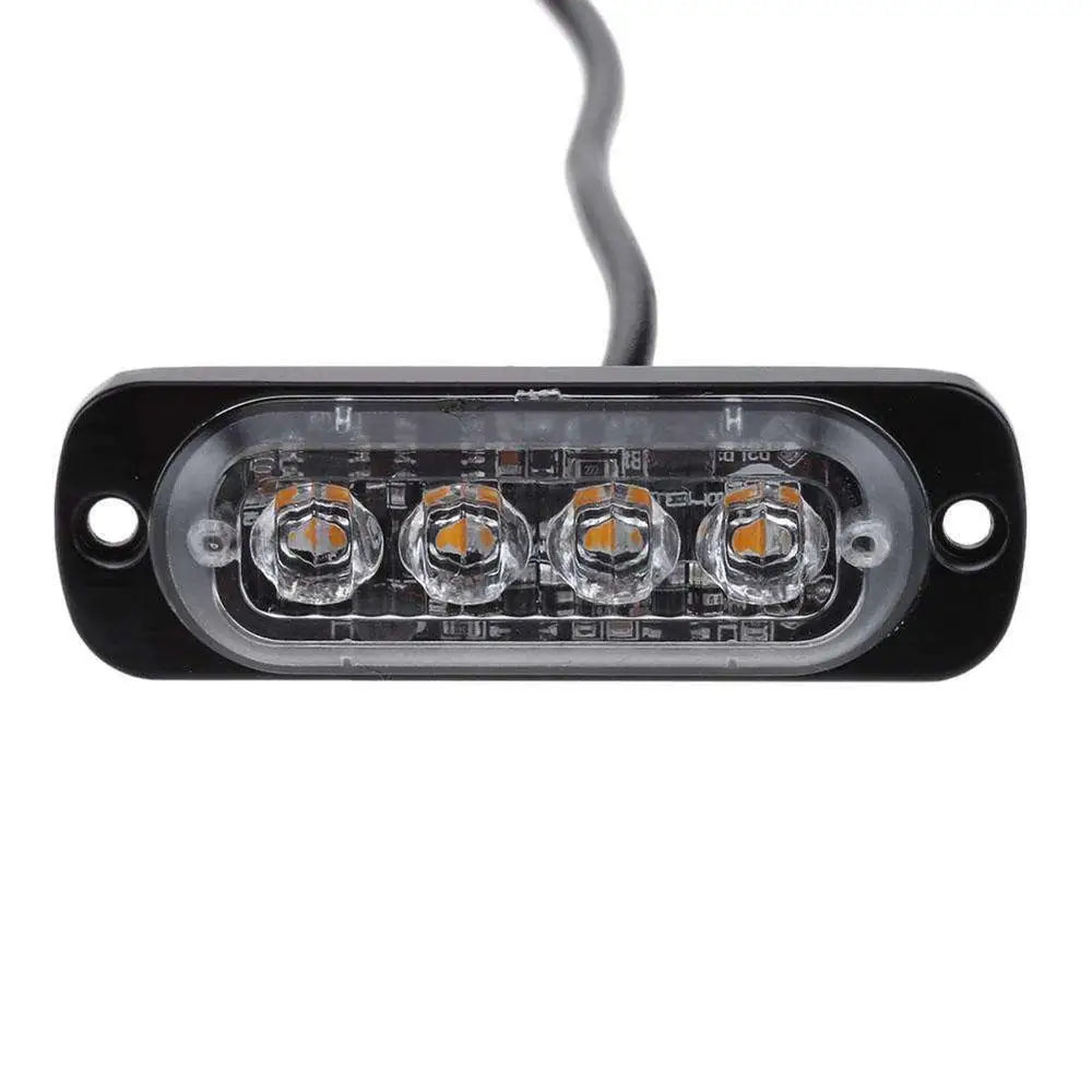 GPRGIT Emergency Vehicles Car 12v LED Flash Light Amber Truck Strobe LED Flashing Warning Light