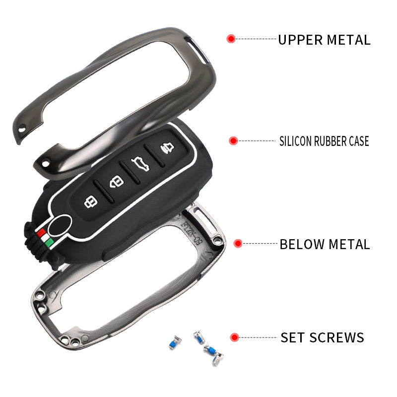 GPRGIT Zinc Alloy Car Key Case Cover for Ford Territory 2019 2020 2021 2022 2023 Equator