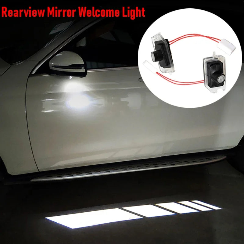 GPRGIT Car LED Mirror Puddle Lamp Welcome Courtesy Projector Logo Mirror Light for C/E/GT50/GLC/GLE Class