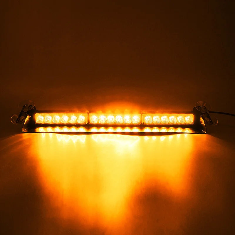 LED Front Rear Windshield Light Emergency Dash Strobe Lights Bar Traffic Advisor Safety Hazard Warning Flash Lights for Trucks