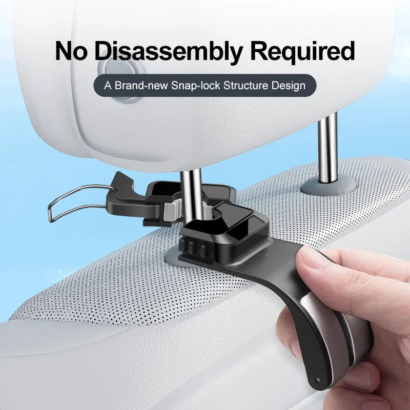 GPRGIT Multi-functional Car Headrest Hook Storage Rack - Adjustable Car Seat Back Hook Suitable for Handbags and Backpacks