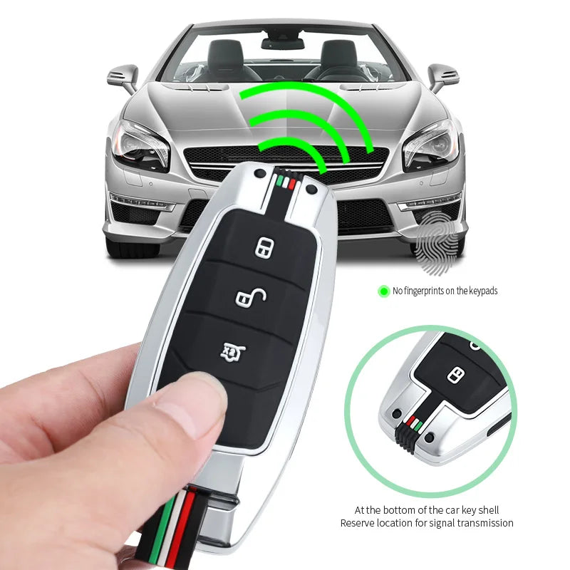 GPRGIT Metal Car Remote Key Cover Case Holder Fob for BYD Tang Han DM Yuan EV Qin Song Plus Dmi ATTO 3 D1 EA1 Protector Accessories