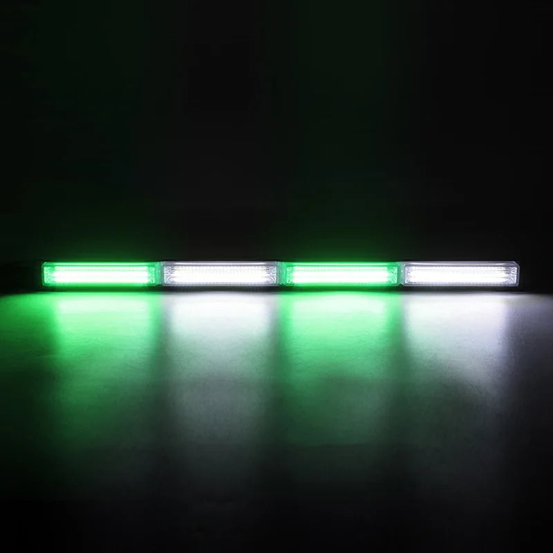 23 Inch Vehicle LED Warning Light Bar Safety Caution Emergency White Amber Strobe Light Bars for Trucks ATV Tow Tractor 12V 24V