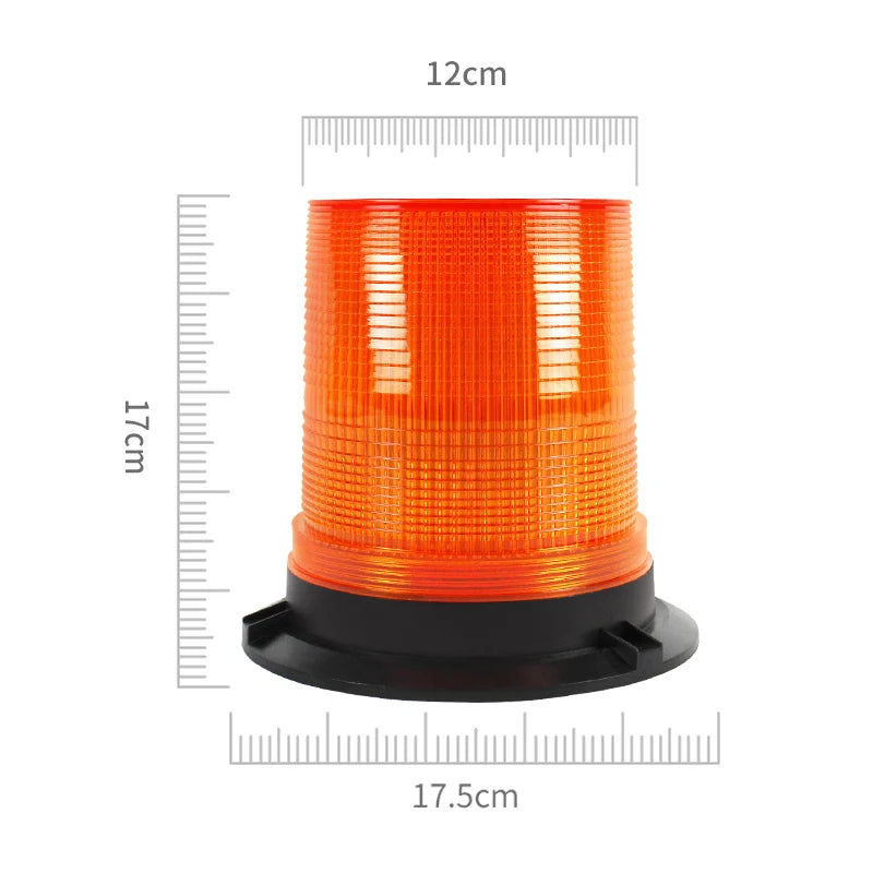 80 LED Rotating Beacon Light Amber Warning Light Hazard Strobe Lights for Forklift Trucks Engineering Vehicle 12V 24V
