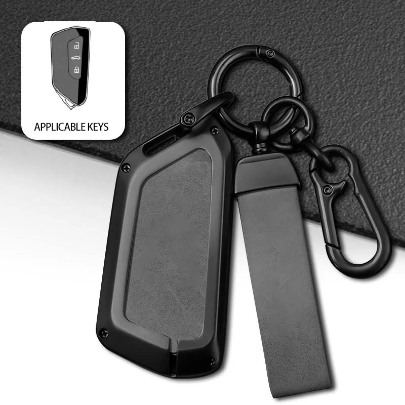 GPRGIT Alloy Car Key Case Cover for VW Volkswagen Golf 8 MK8 ID.3 ID.4 Atlas Cupra Skoda Octavia A8 SEAT Leon MK4 Formentor Tarraco