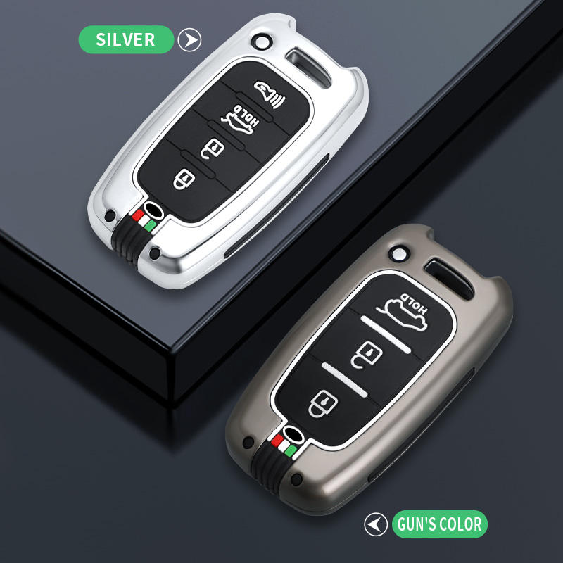 GPRGIT Zinc Alloy Car Key Case Cover for Kia Optima K5, Forte, Soul, Sorento, Mohave, Borrego (2011-2012)