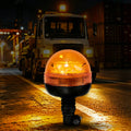 GPRGIT 12V/24V Amber LED Strobe Beacon Warning Light Flexible Mount Rotating Flashing