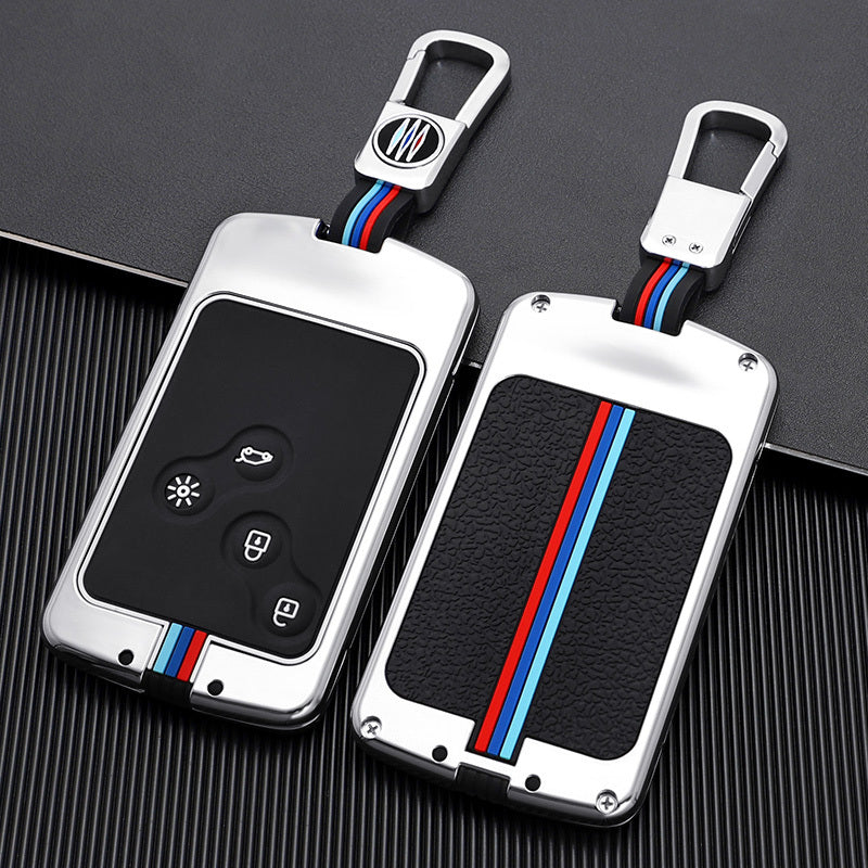 GPRGIT Zinc Alloy Keychain for Renault Duster Captur Clio Logan Megane 1 2 3 Koleos Scenic Remote Car Key Fob Accessories