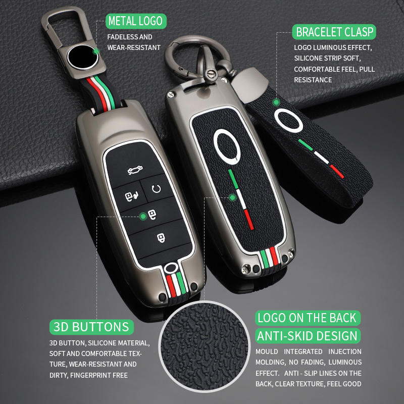 GPRGIT Zinc Alloy Car Key Case Cover Shell for GAC Trumpchi Aion S, V, Y, LX (Keyless Fob)