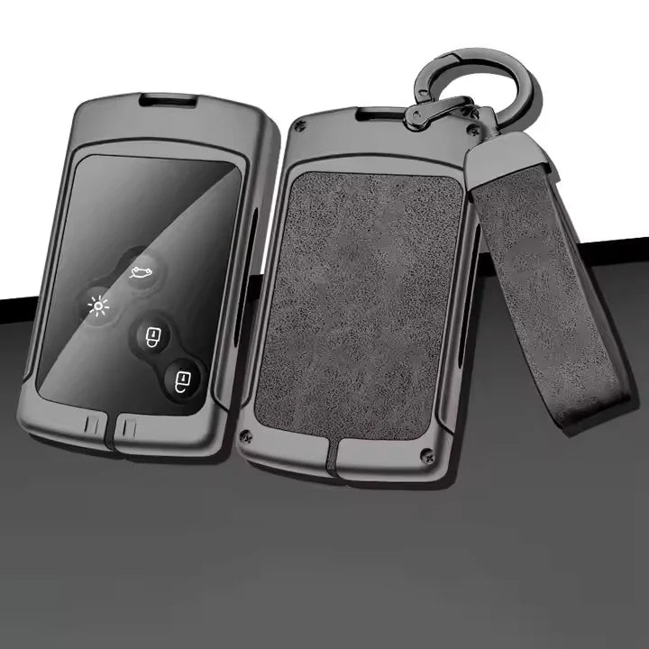 GPRGIT Zinc Alloy Car Key Case Cover for Renault Duster Captur Clio Logan Megane 1 2 3 Koleos Scenic Protector Accessories Keychain