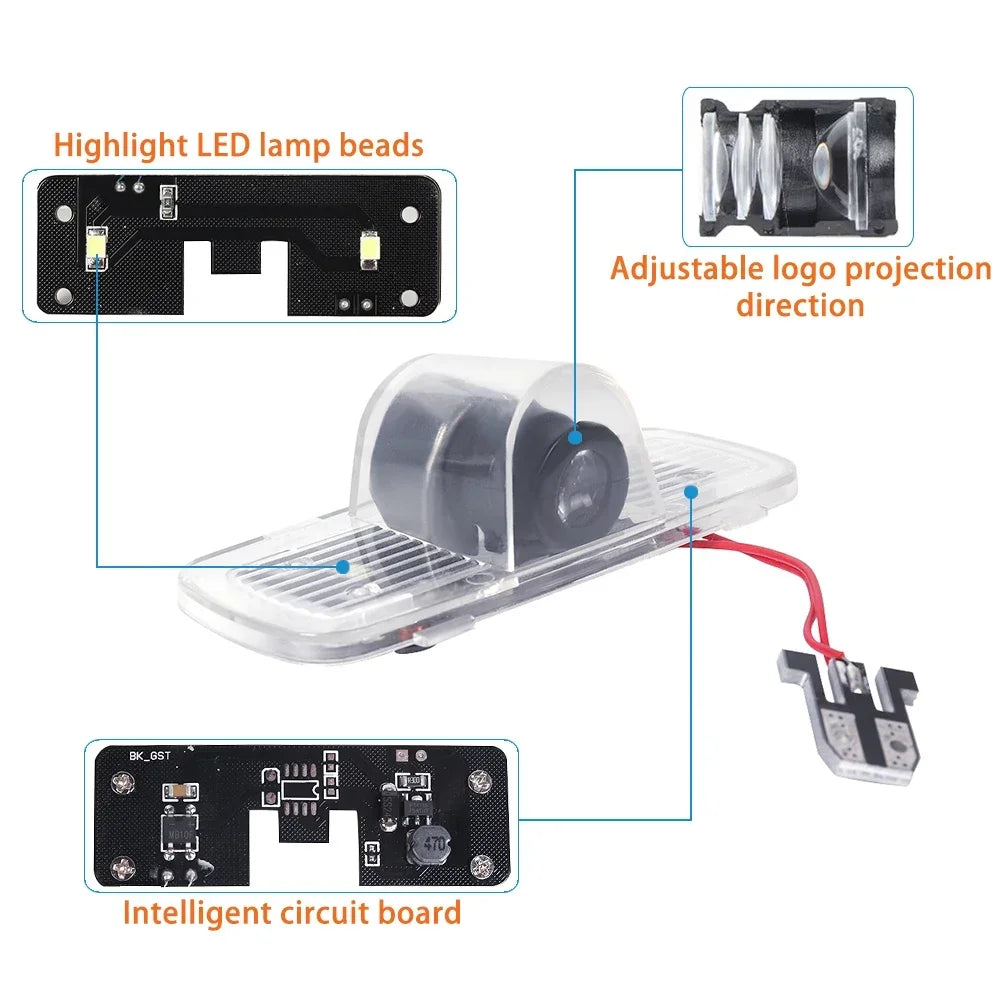GPRGIT Car LED Logo Ghost Door Light Projector Welcome Lights Accessories Emblem Lamp for Honda Accord Lamps