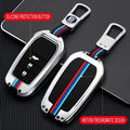 GPRGIT Zinc Alloy Car Key Case Cover for Toyota Highlander Camry RAV4 Prius CHR Corolla Avalon Prado 2018-2022
