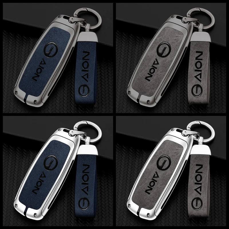 GPRGIT Zinc Alloy Leather Car Key Case Cover for Trumpchi AionS/V/Y/LX Remote Keychain