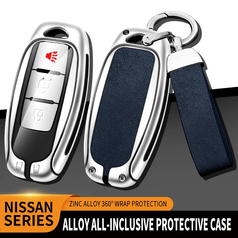GPRGIT Car Custom Logo Metal Car Key Case Cover for Nissan Qashqai X-Trail T32 T31 Juke J10 J11 Kicks Tiida Pathfinder Note Accessories