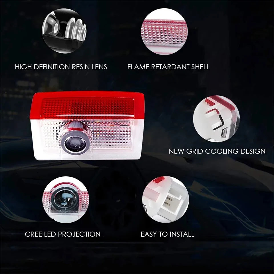 GPRGIT 5W Wireless LED Door Light for Mercedes Benz E/C/S Class E300L GLC Welcome Light 12V