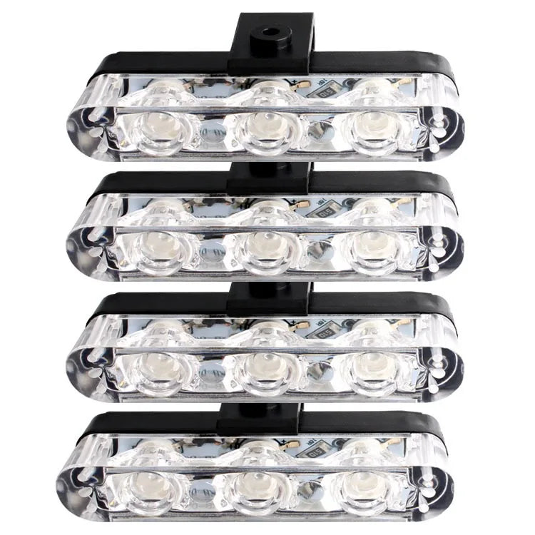 4-Piece LED Strobe Grille Light Strip Red/Blue with Remote, Model XA9203-4