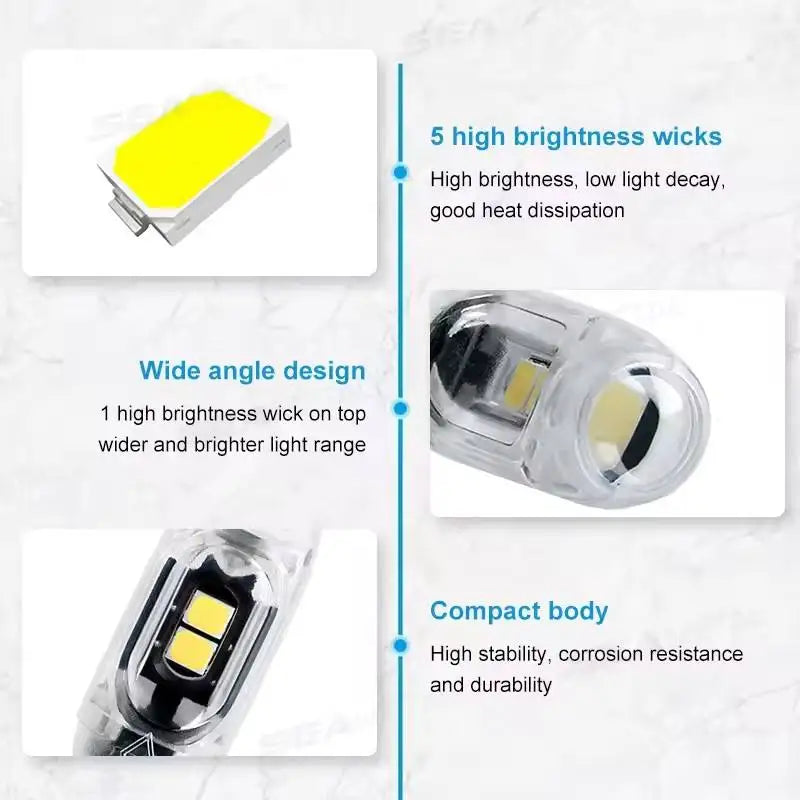 GPRGIT T10 3030 5SMD Flashing Keep Lighting LED Small Light 5W5 Stepless Decoding Width Indicator Light