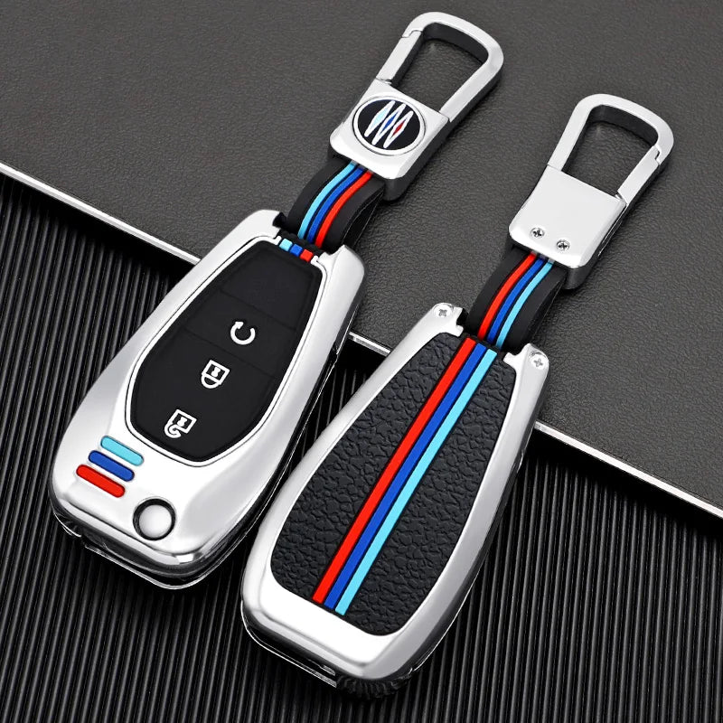 GPRGIT 3 Button Flip Remote Car Key Case for Chevrolet Spark Equinox Cruze Trax Malibu Verano Traverse 2016-2018 Metal Car Accessories