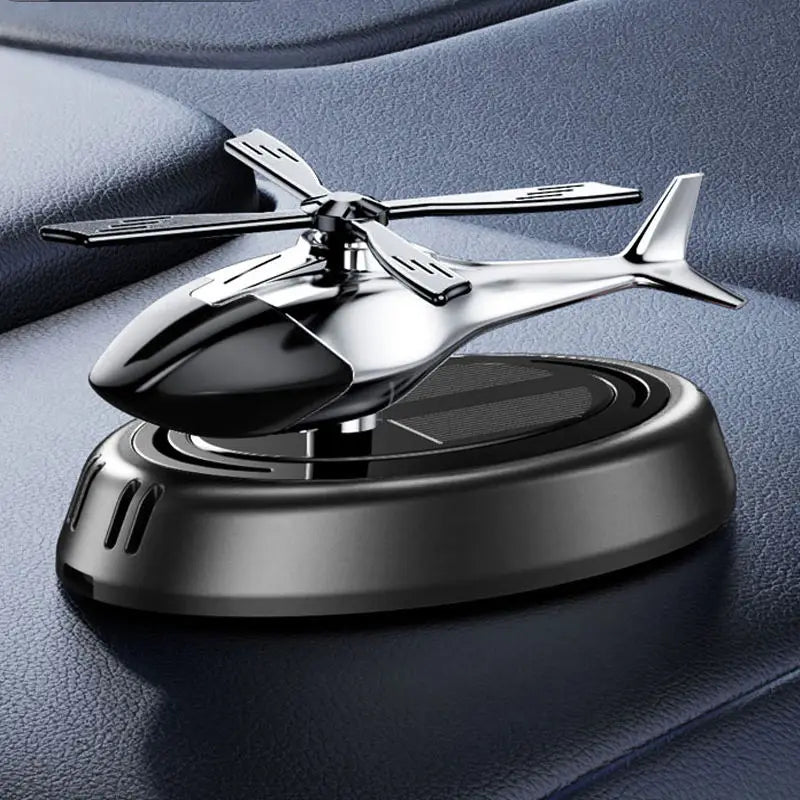 GPRGIT Solar Helicopter Car Air Freshener Aromatherapy Solar-Powered 5ml
