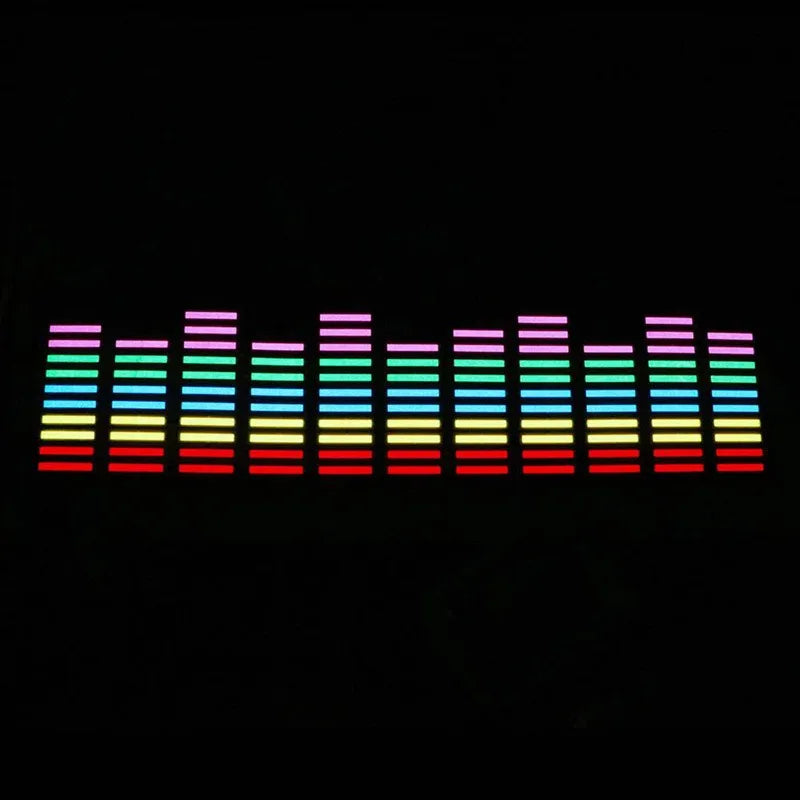 GPRGIT 12V 8W RGB Music Rhythm Flash Light 114x30cm Windshield LED for Universal Car